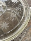 Antique PYREX Glass $ Insert with Furman Bros Brooklyn Etched Metal Holder & Lid — photo 4