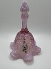 Vintage Pink Fenton Hand Painted Opalescent Bell. — photo 1