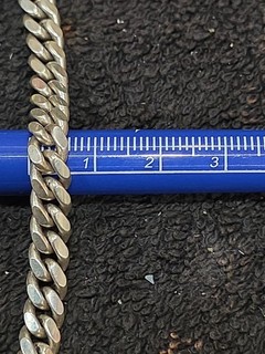 925 Sterling Silver SOLID Miami Cuban Link Chain 6mm 22" Long. Box Lock