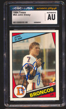 1984 Topps - John Elway #63- CGC/JSA AUTHENTIC SIGNED AUTO