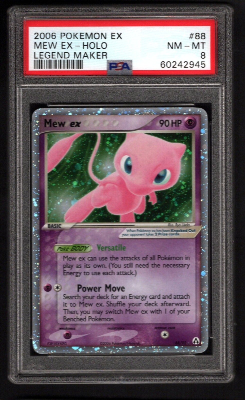 2006 POKEMON EX LEGEND MAKER #88 MEW EX-HOLO PSA 8