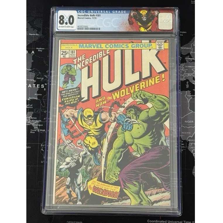 Marvel The Incredible Hulk #181 (1974) CGC 8.0 Wolverine Hulk Wendigo
