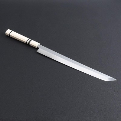 11 inch Sakimaru Yanagiba Knife Mirror Finish MKV10 Stainless HRC61 Black Handle