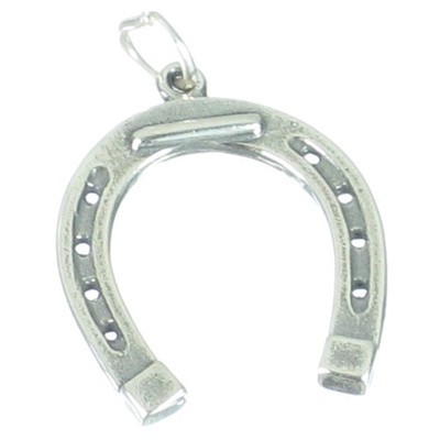 Horseshoe Sterling Silber großer Charm-Anhänger .925 x 1 Horse Shoe Luck_