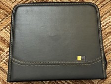 Case Logic CD DVD Holder 21 Pages Zippered Storage Binder Black