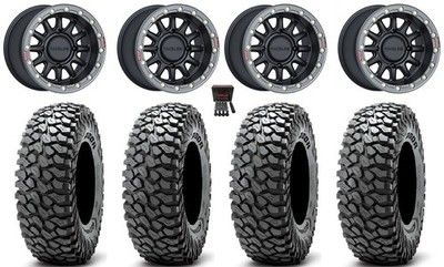 Raceline Alpha Bdlk 15'' Wheels BK 35'' RocScraper Sticky Tires Pioneer1K / Talon