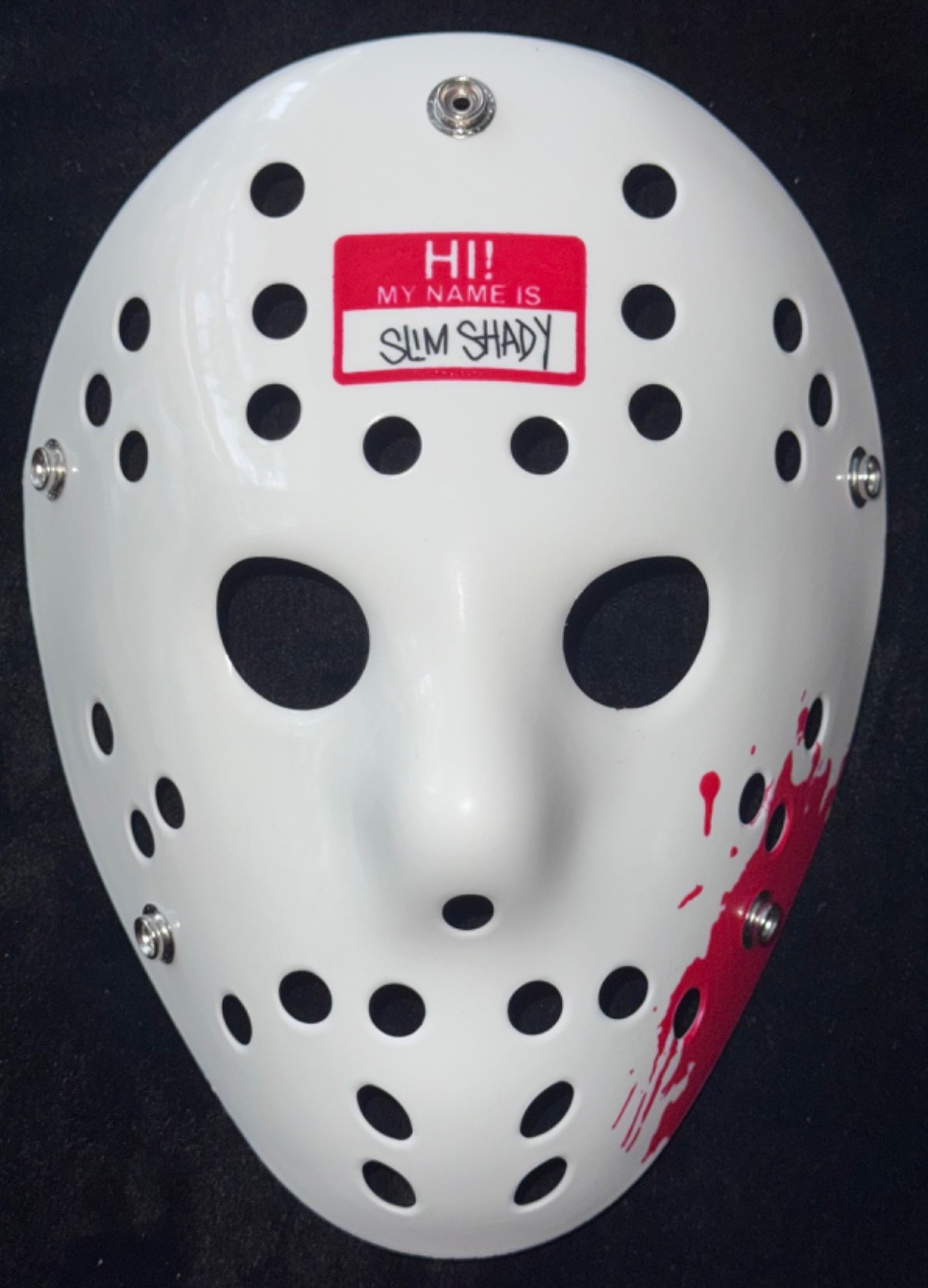 Eminem Slim Shady "Hi! My Name Is" Jason Vorhees Friday the 13th Hockey Mask New