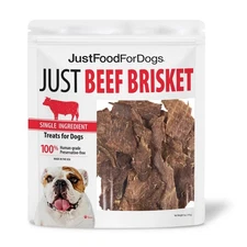 Single-Ingredient Healthy Dog Treats, Beef Brisket, Made in The USA, 5 oz