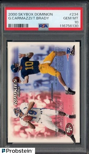2000 Skybox Dominion #234 Tom Brady New England Patriots RC Rookie PSA 10