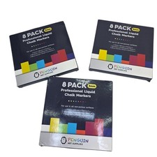 Penguin Art Supplies Professional Liquid Chalk Markers 8ct, 3mm 3 Pack