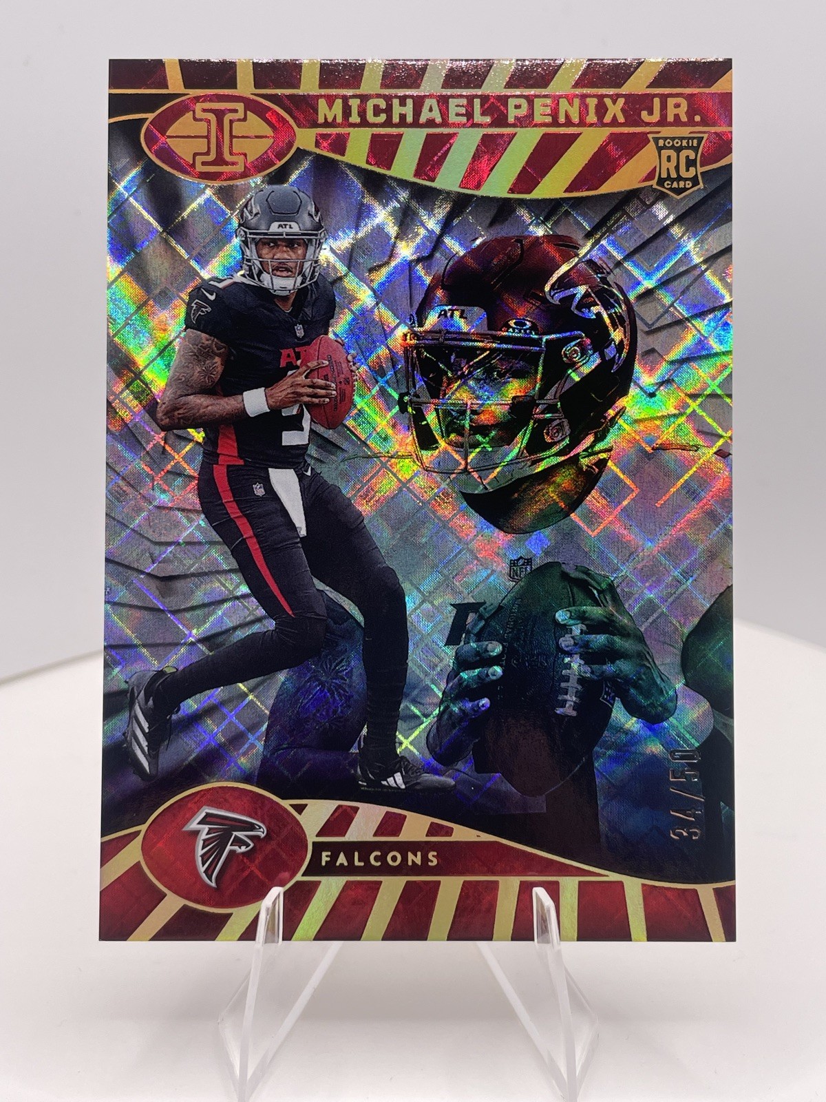 2024 Panini Illusions - Michael Penix Jr. #4 Trophy Collection Diamond /50 (RC)