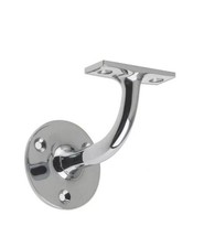 Handrail Brackets Chrome Stair STRONG Bannister  Screws Wall Support Balustrade