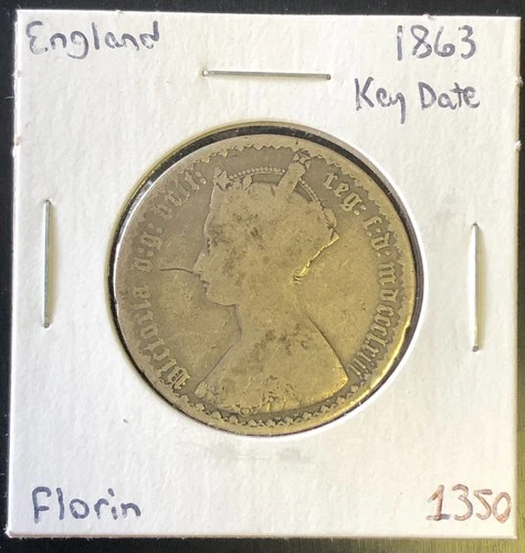 1863 Victoria Florin — photo from the most recent tracked eBay sale
