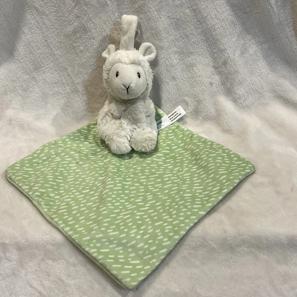 GUND Baby Lil' Luvs Tuck-Away Lovey 安全毯 Liam Llama 动物绿色 — 第 3/4 张图片