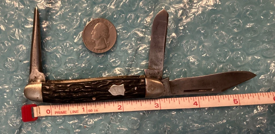 De colección L.F.&C Landers, Frary & Clark EE. UU. 3 hojas vaquero ganadero, raro golpe 🥊 Foto 2 de 4