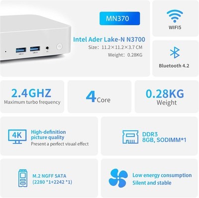 Mini PC 本体 ZB-MN370 N3700 Mini Desktop PC N3700 8GB 128GB | eBay