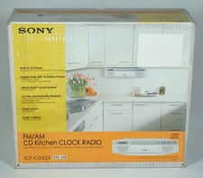 Sony ICF-CD523 FM/AM CD Kitchen Clock Radio - New in Original Box
