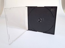 10 x Clear Plastic with Black Tray Single DVD or CD Slim Jewel 5.2mm Cases