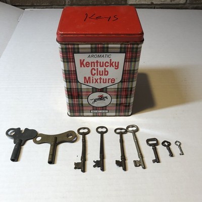 Antique Keys Lot Of (9) Nine Vintage Skeleton Clock GMM