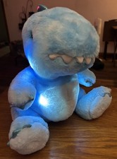 FAO Schwarz Dinosaur Blue 12" Plush Glow Brights Lights And Sound Stuffed Animal