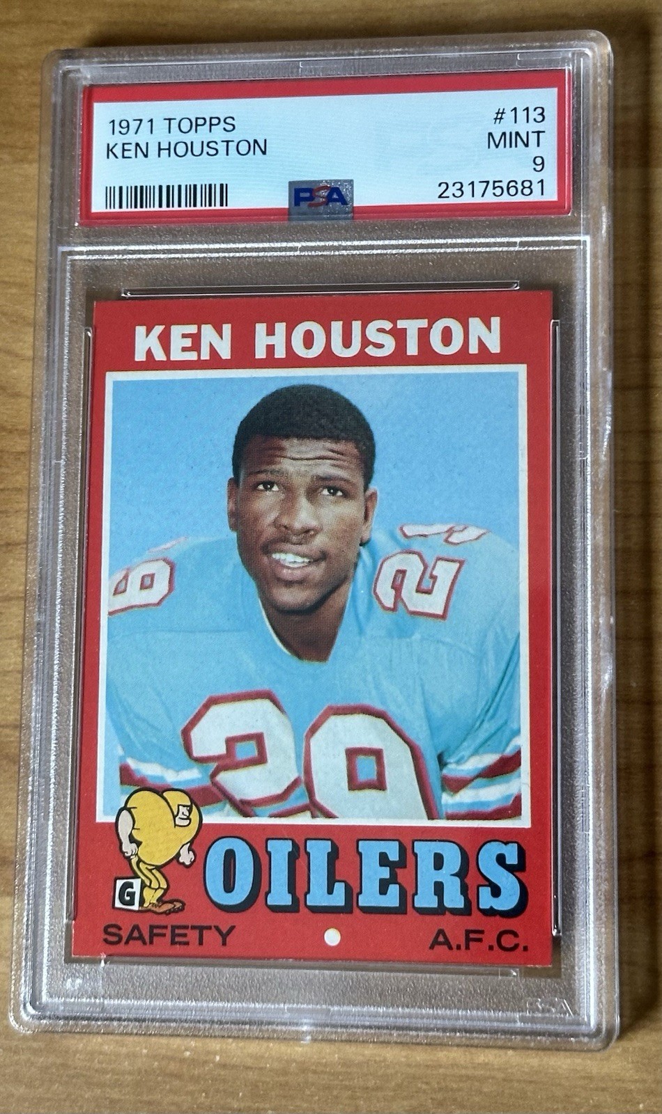 1971 Topps Football #113 Ken Houston Rookie RC PSA 9 Mint Rare Low Pop HOF