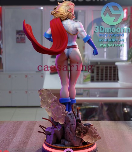 Power Girl 3D Printing Figure Unpainted Model Sculpture GK Blank Kit New Stock - Picture 23 of 24