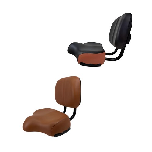Selle De Vélo Avec Dossier MEGHNA - Confortable Et Réglable - Pour Adultes - 38.5x20.5cm