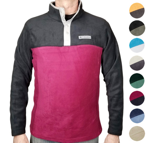 NEW Columbia Steens Mountain Fleece Pullover Jacket Outdoor Casual Half Snap