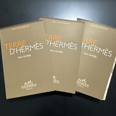 X3 HERMES Paris Terre D Hermes Eau Givree EDP Eau de Parfum 2mL Each Sample Vial