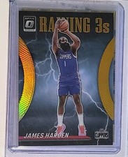 2023-24 Panini Donruss Optic Prizm James Harden Raining 3s Gold #ed /10 eBay 1/1