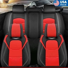 5D PU Leather Front+Rear Cushion Set Full Surrounded Car Seat Covers Car-Styling