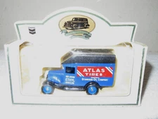 1931 ATLAS TIRES STANDARD OIL  DELIVERY VAN  1:64 CHEVRON MADE IN ENGLAND