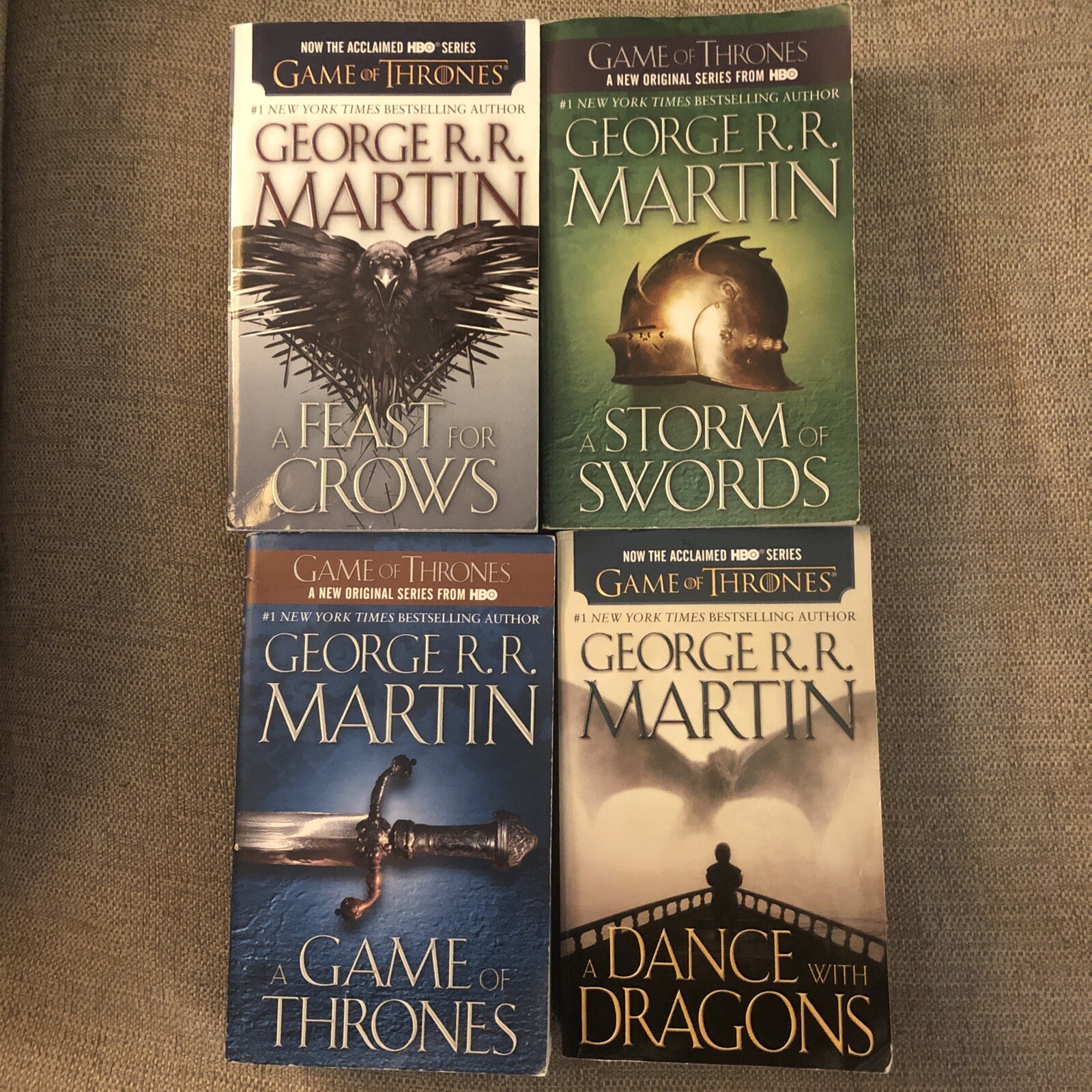 Lot 4 Game of Thrones George R. R. Martin Books Dance Dragons Storm Swords Crows-image