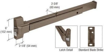 Dark Bronze Finish Touch Bar Rim Panic Exit Device