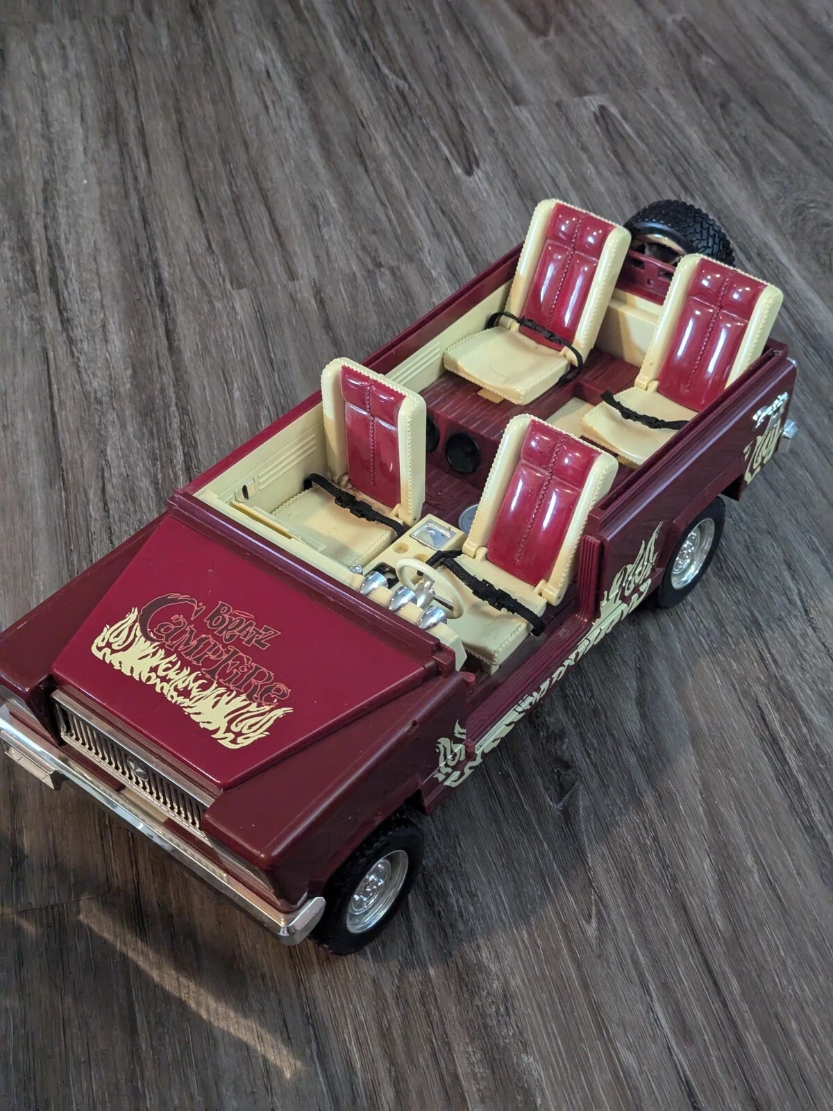  vintage campfire cruiser 2004 jeep carro brinquedo peças faltantes funcionando 