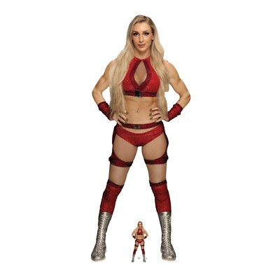 Charlotte Flair Red WWE Lifesize Cardboard Cutout - Free Mini Standee / Standup