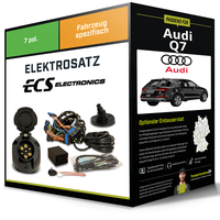 Elektrosatz 7-Pol Spezifisch für Audi Q7 01.2015-Jetzt NEU ECS Electronics