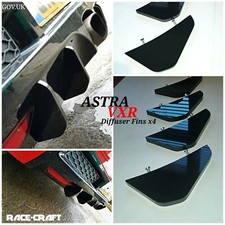 Vauxhall Astra VXR diffuser fins/race fins/diffuser/VXR bumper fins/GLOSS vxr