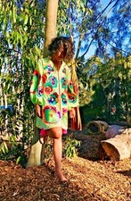 Short Linen Embroidery Dress