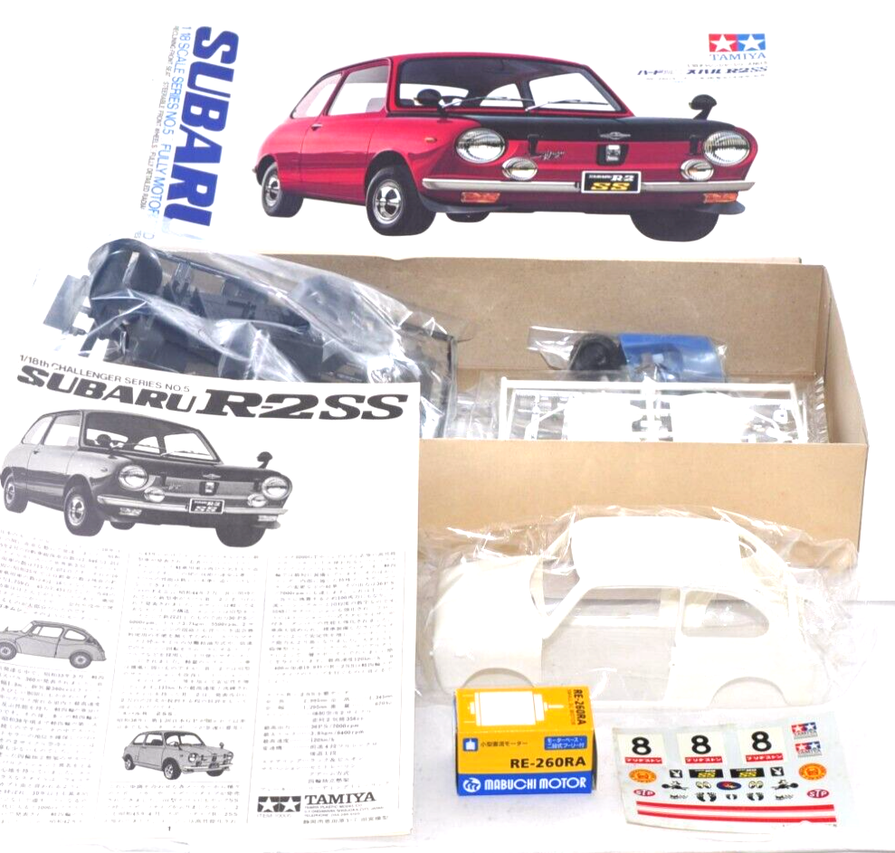 Vintage Tamiya Subaru R-2SS 1/18 Scale Fully Motorized Model Kit