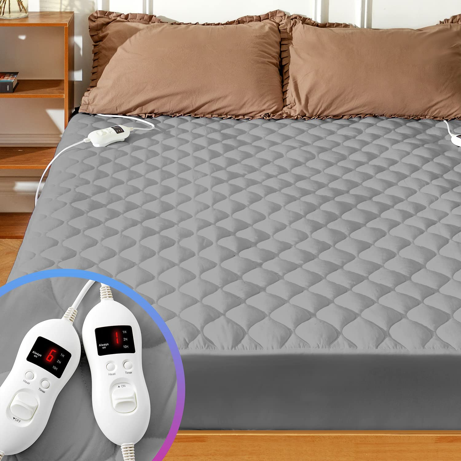 Heated Mattress Pad Queen Size with 8 Heat Settings Controller Quilted  Electric | eBay
