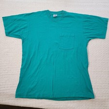 Vintage BVD Premium Series Made In USA Turquoise Single Stitch Pocket T-shirt XL