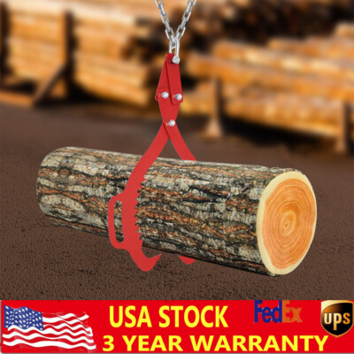 Heavy Duty 2 Claw Timber Log Lifting Logging Tongs Grabber Tong 30'' Claw Hook