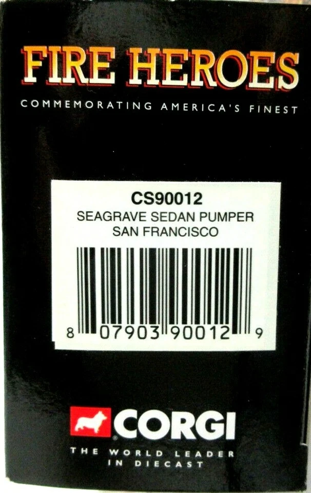 CORGI CS90012 FIRE HEROES 1951 SEAGRAVE SEDAN PUMPER SAN FRANCISCO NEW - Image 3 of 3