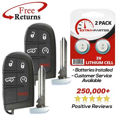 2 For 2014 2015 2016 2017 2018 ~ Jeep Grand Cherokee Keyless Remote Key Fob
