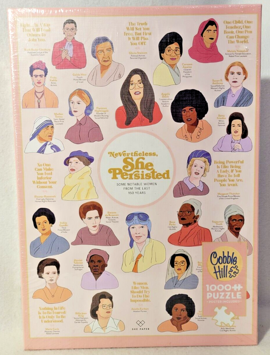 Cobble Hill 'Nevertheless She Persisted' 1000 pc Jigsaw Puzzle 19.25