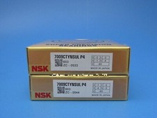 NSK 7009CTYNSULP4 Abec-7 Super Precision Spindle Bearings. Matched Set of Two
