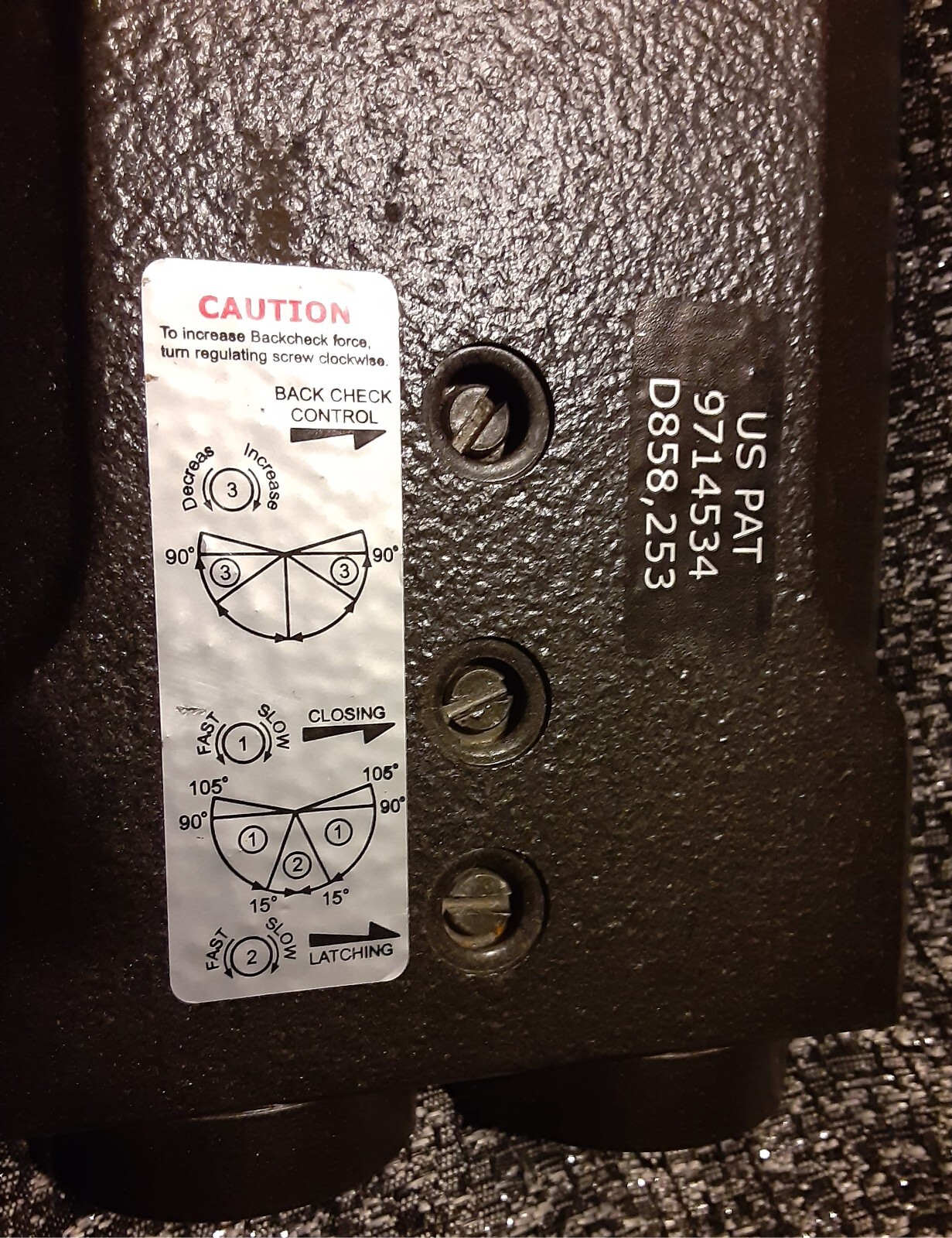 International Door Closer Overhead Concealed Door Closer D230 HO 105 Degrees