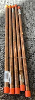 (QTY 5) 4DRU7 Pipe Red Brass 1/2in Nominal Size 2ft Threaded End Schedule 80