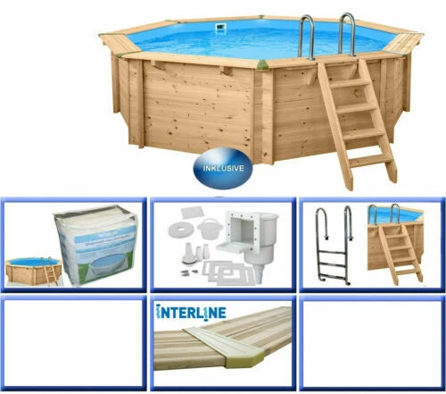 Achteck Stahlwand-Schwimmbecken